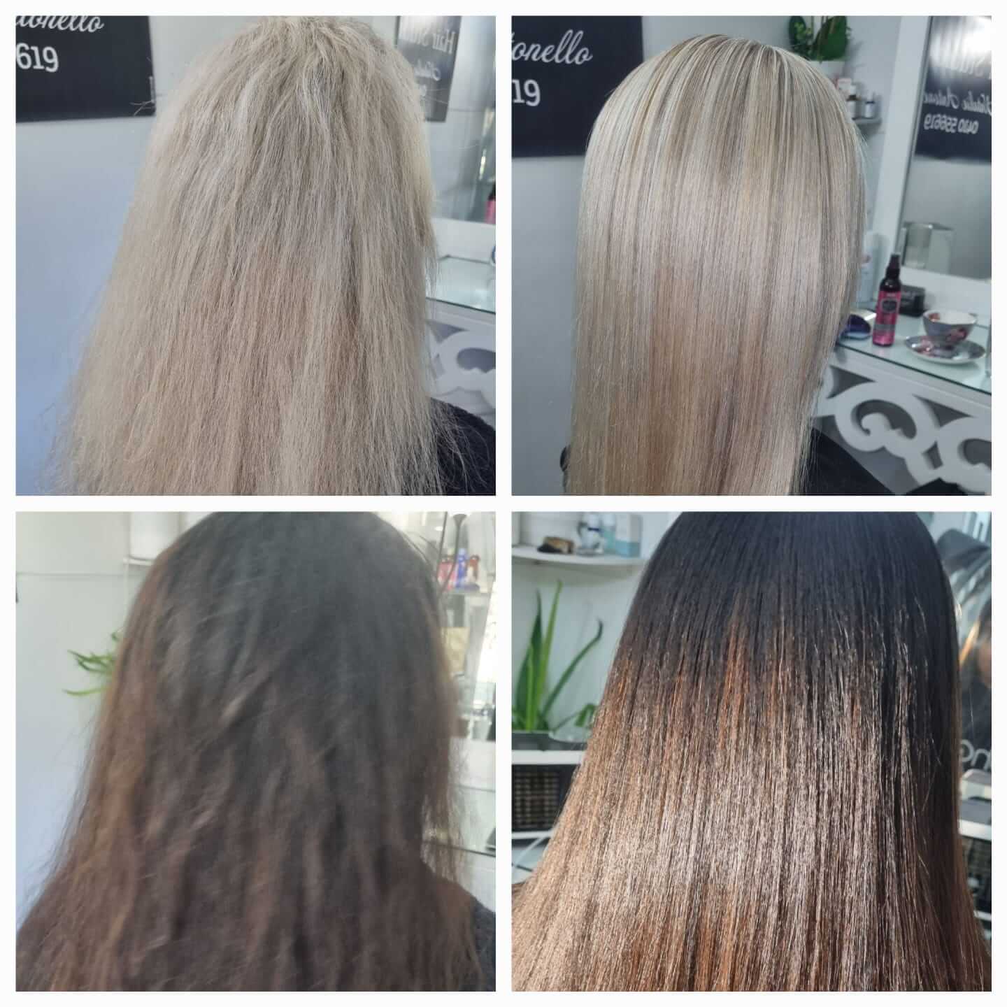 hair before treatment and after treatment