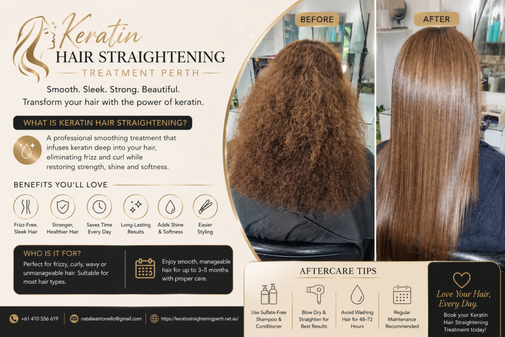 Keratin Hair Straightening Treatmen Perth