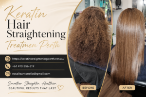 Keratin hair straightening treatment